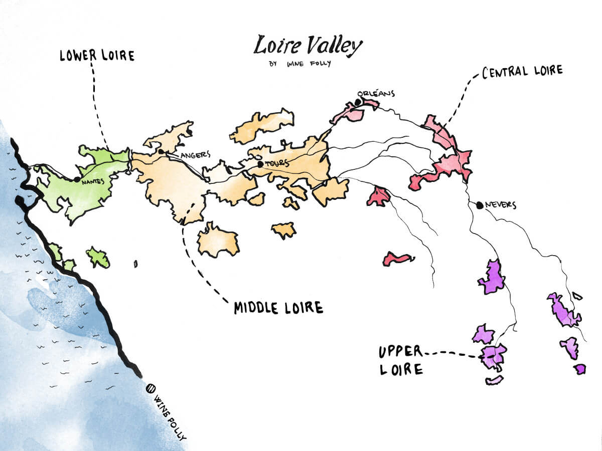 Luaros slėnis-Žemėlapis-2020-Iliustracija-WineFolly