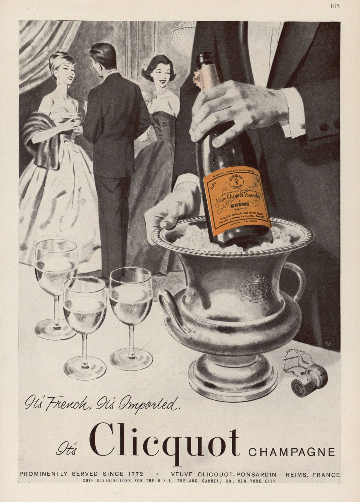1950-ieji-šampanas-vynas-ad-veuve-clicquot