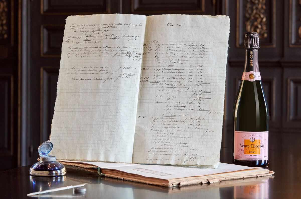Veuve-Clicquot-premier-enregistré-rose-Champagne-1818