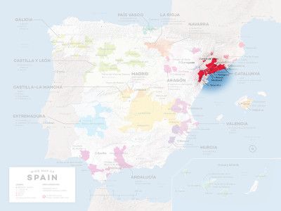 Localisation du Priorat en Espagne.