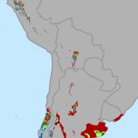 Perubahan area yang cocok untuk menanam anggur anggur hingga tahun 2050 di Chili dan Argentina. oleh konservasi.org