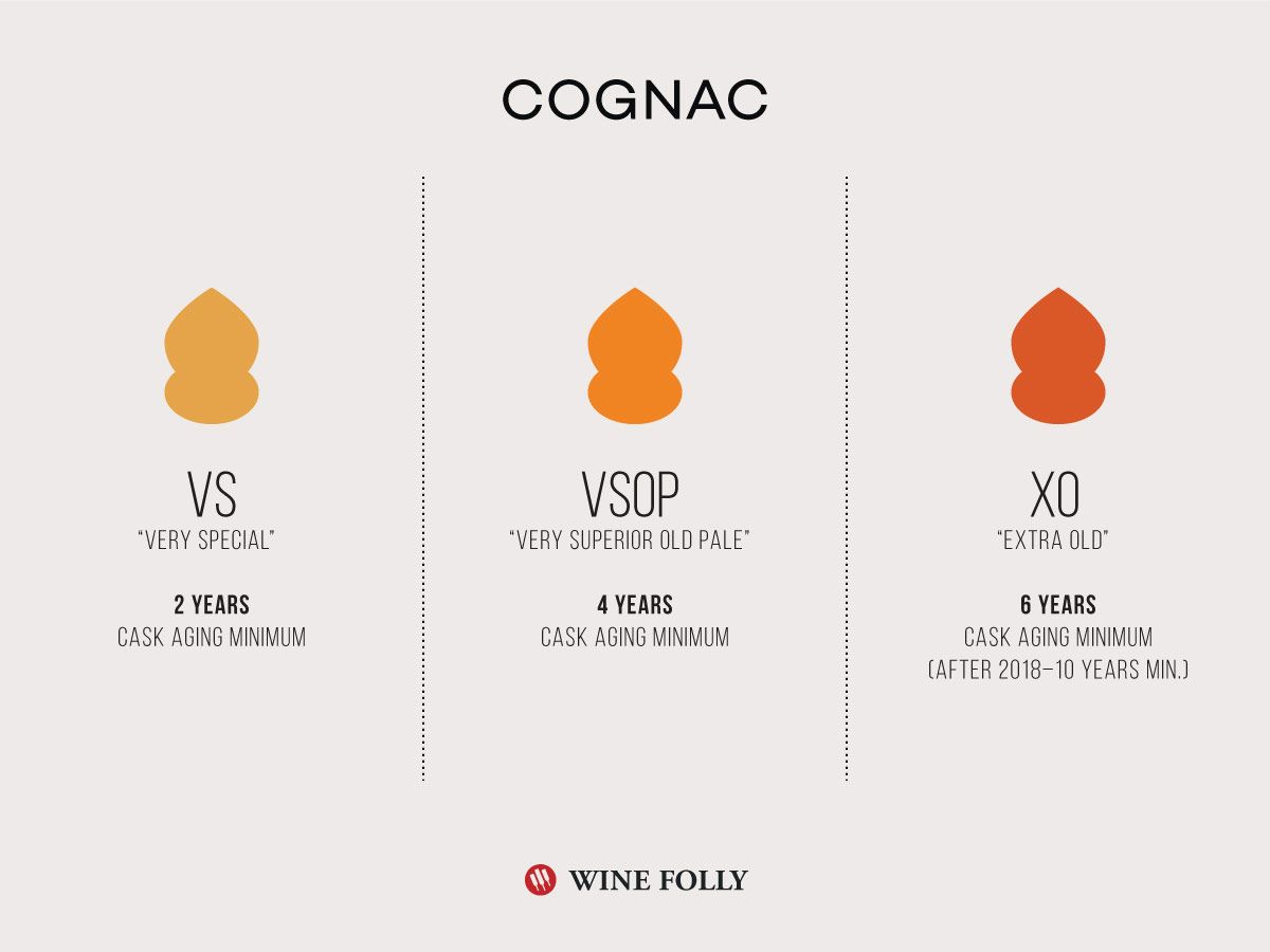 Vrste konjaka Infographic Wine Folly