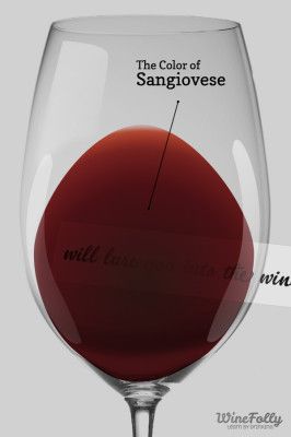 La couleur du vin Sangiovese