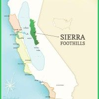 Мапа АВА округа Сиерра Фоотхиллс у округу Амадор у Калифорнији
