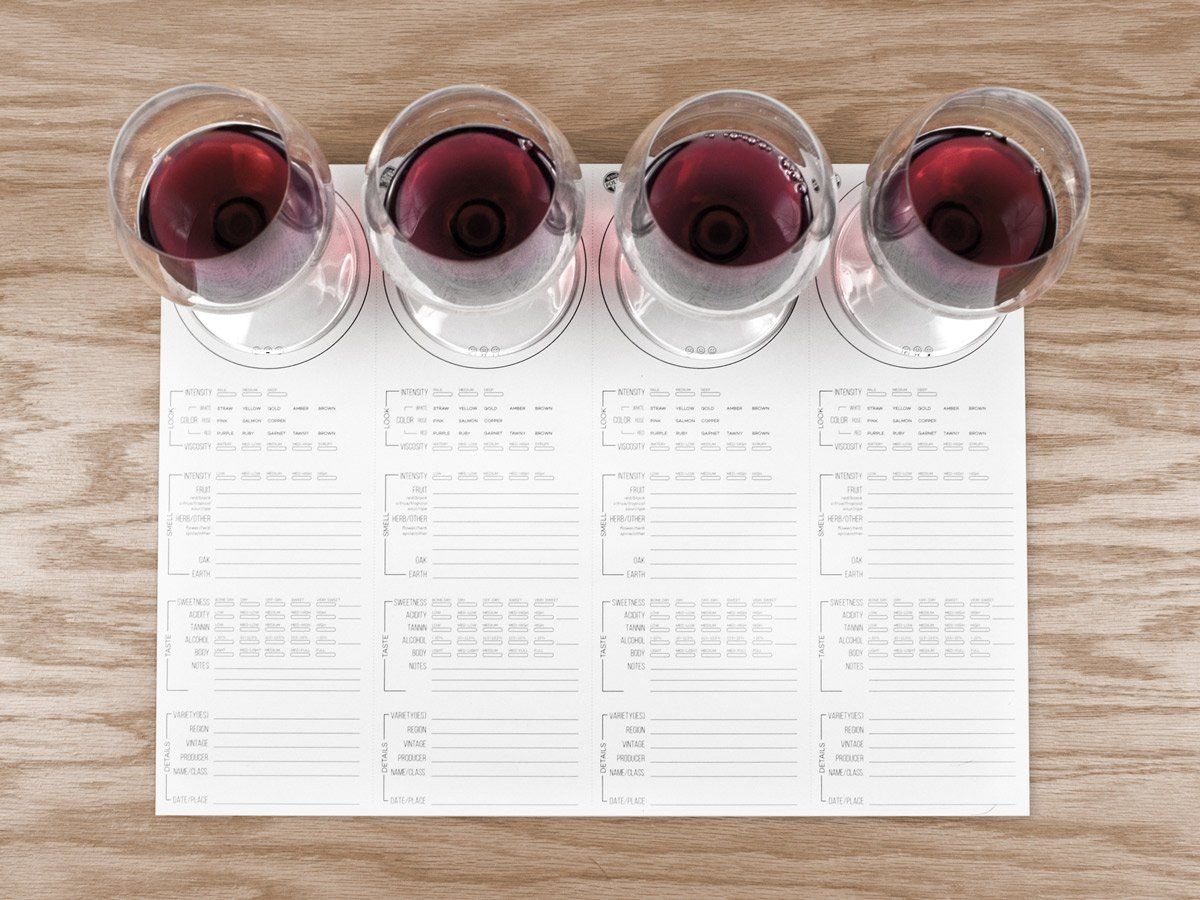„Wine Folly“ nustatyta vyno degustacijos padėtis.