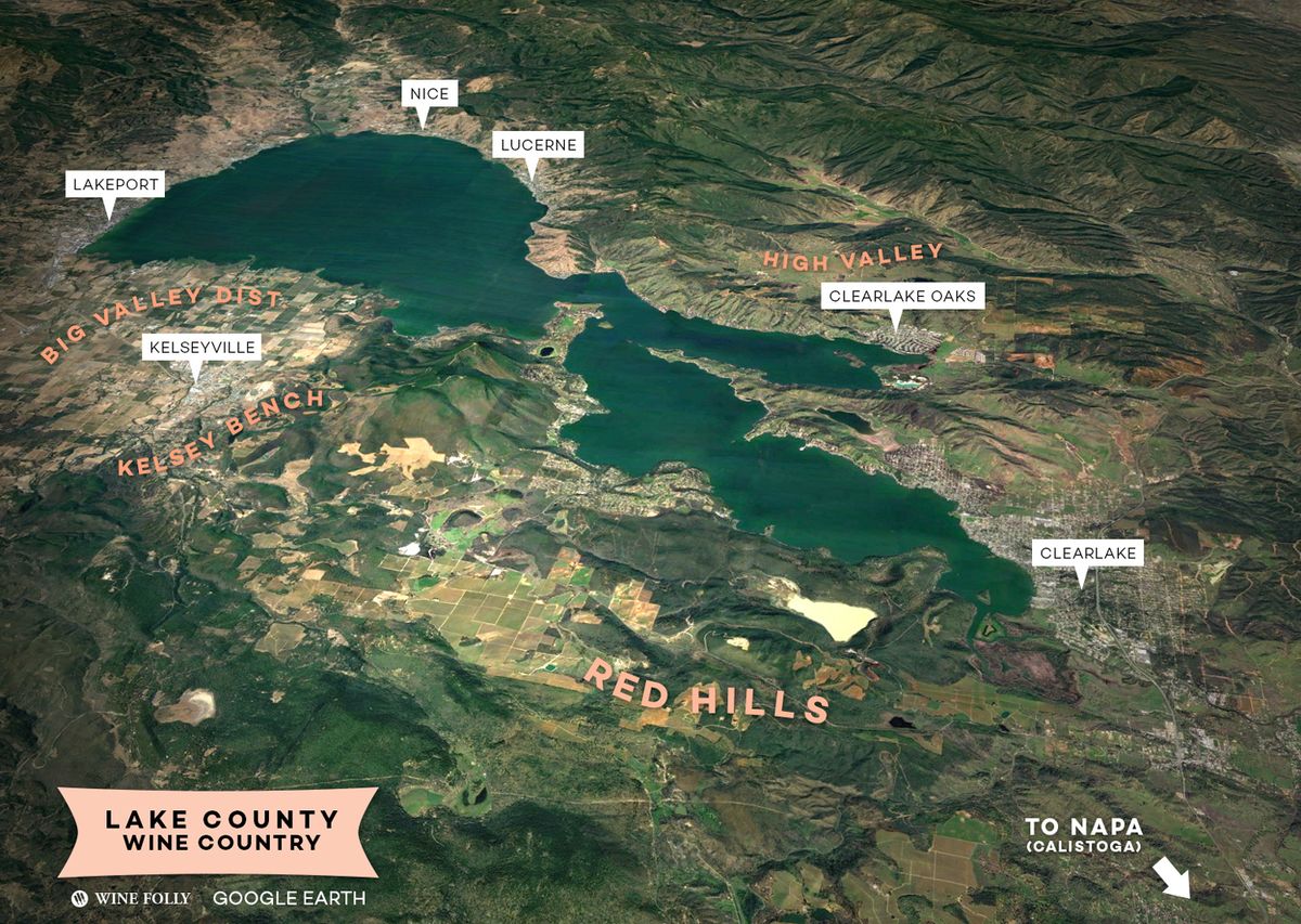 Leiko grafystė, Kalifornijos vyno žemėlapis pagal „Wine Folly“