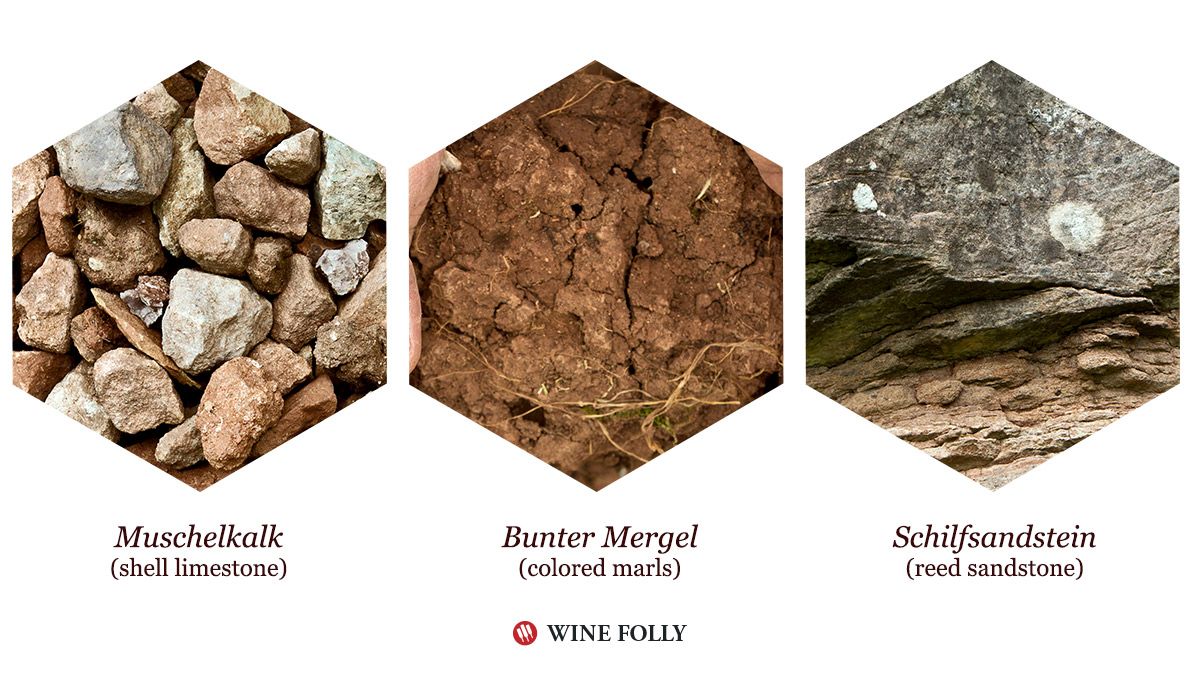 vinska regija wurttemberg tla Muschelkalk trsni peščenjak barvni lapor