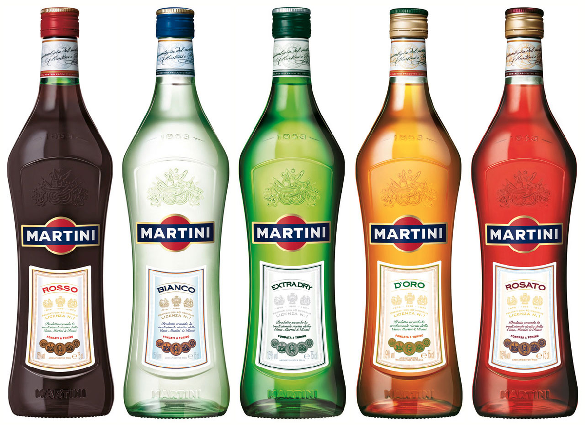 Martini et Rossi cinq styles de vermouth