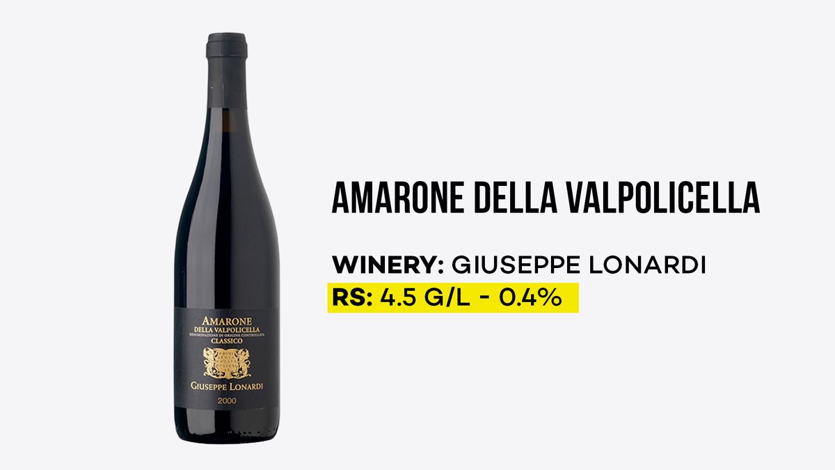 Úroveň sladkosti v Amarone della Valpolicella - vínna bláznivosť