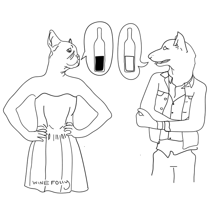bulldog-en-corgi-pratende-wijn-hipster-illustratie