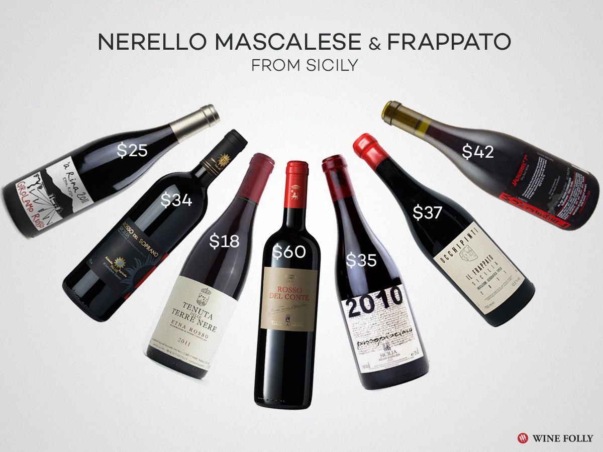 frappato och nerello mascalese viner stora sicilia röda viner