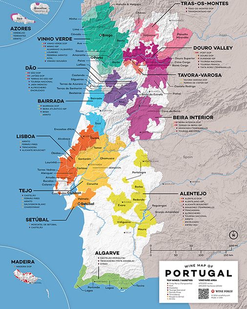 Carte des vins du Portugal