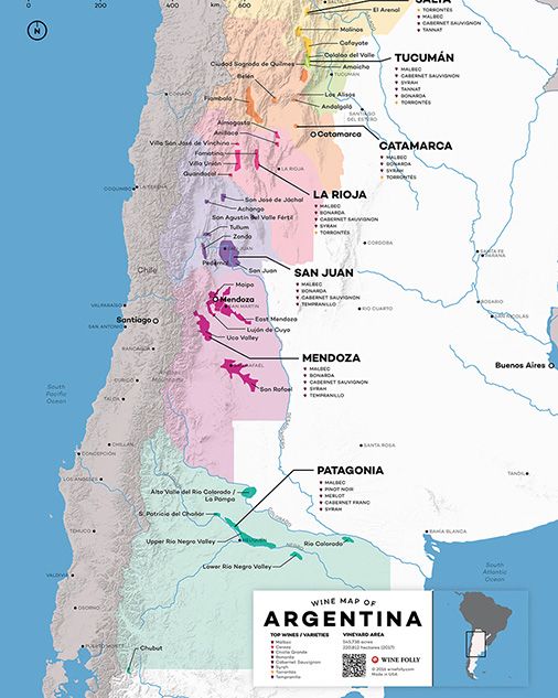 Argentinos vyno žemėlapis
