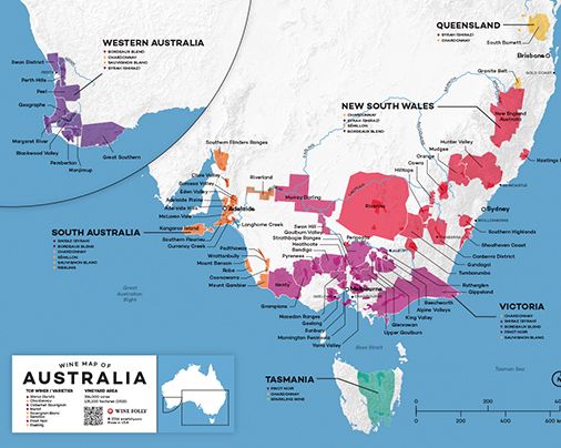 Vinski zemljevid Avstralije