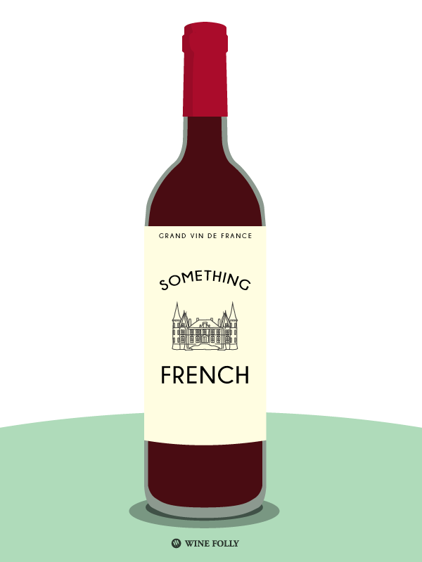 francúzska fľaša na víno