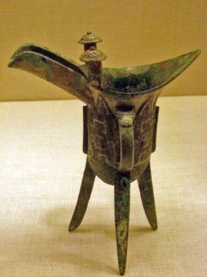 Senovės Kinijos vyno puodo bronza