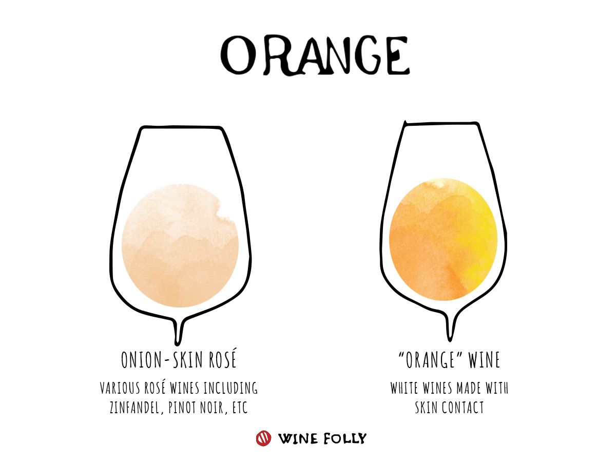 Informations sur le vin orange dans des verres illustration par WIne Folly