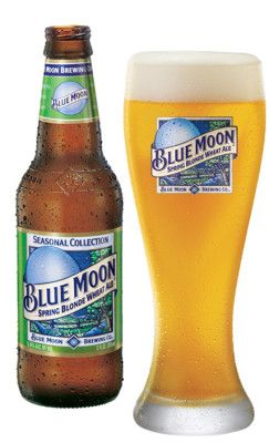 ब्लू मून व्हीट एले बीयर ग्लास