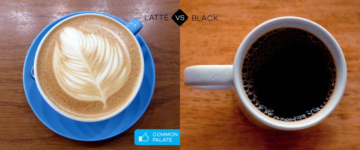 café com leite vs preto