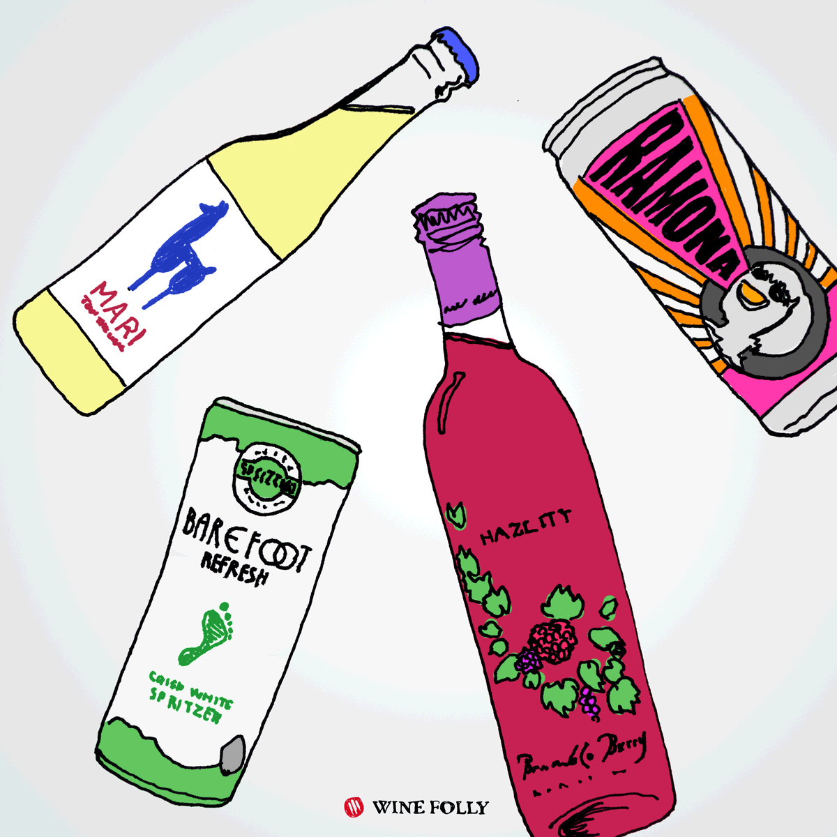 Vyno aušintuvai „Spritzers“ kokteiliai 2017 m. „Wine Folly“