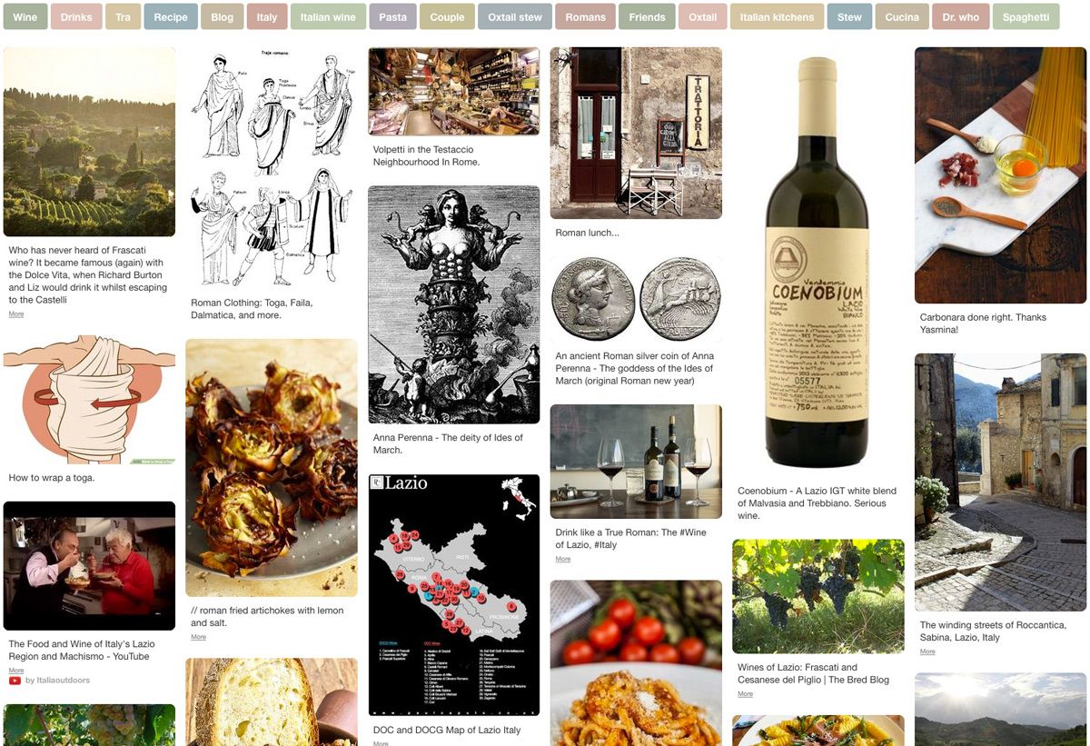 Roman Wine Pinterest Board от Wine Folly