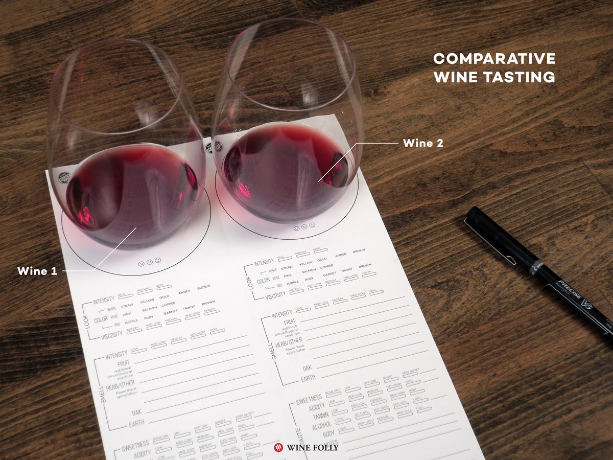 Porovnávacie nápady na let na víno