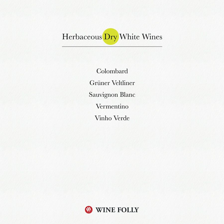 Зељаста сува бела вина
