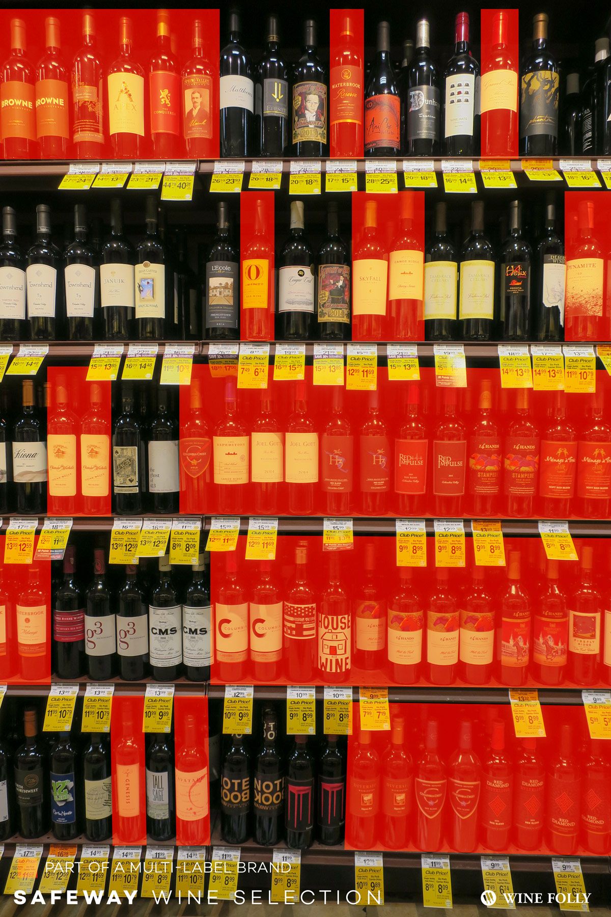 Safeway Big Brands срещу независими изби в Сиатъл, Вашингтон снимка от Wine Folly