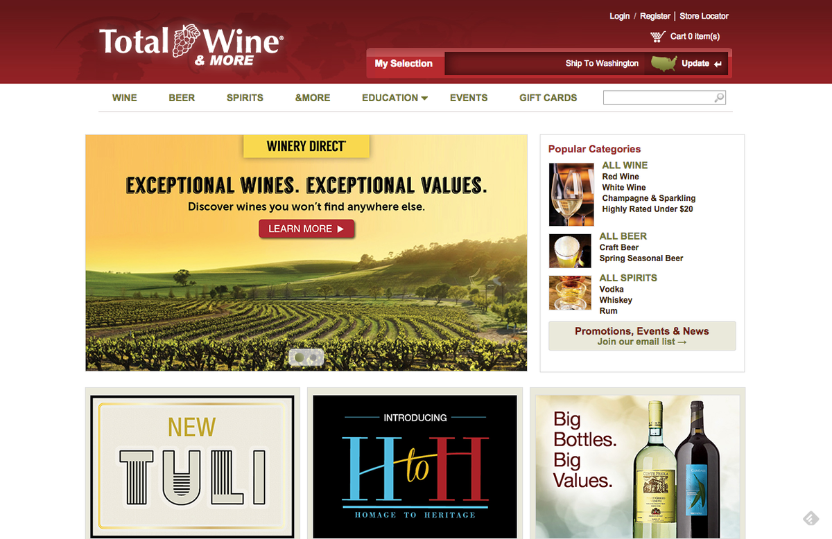 totalwine голям избор от евтини вина онлайн