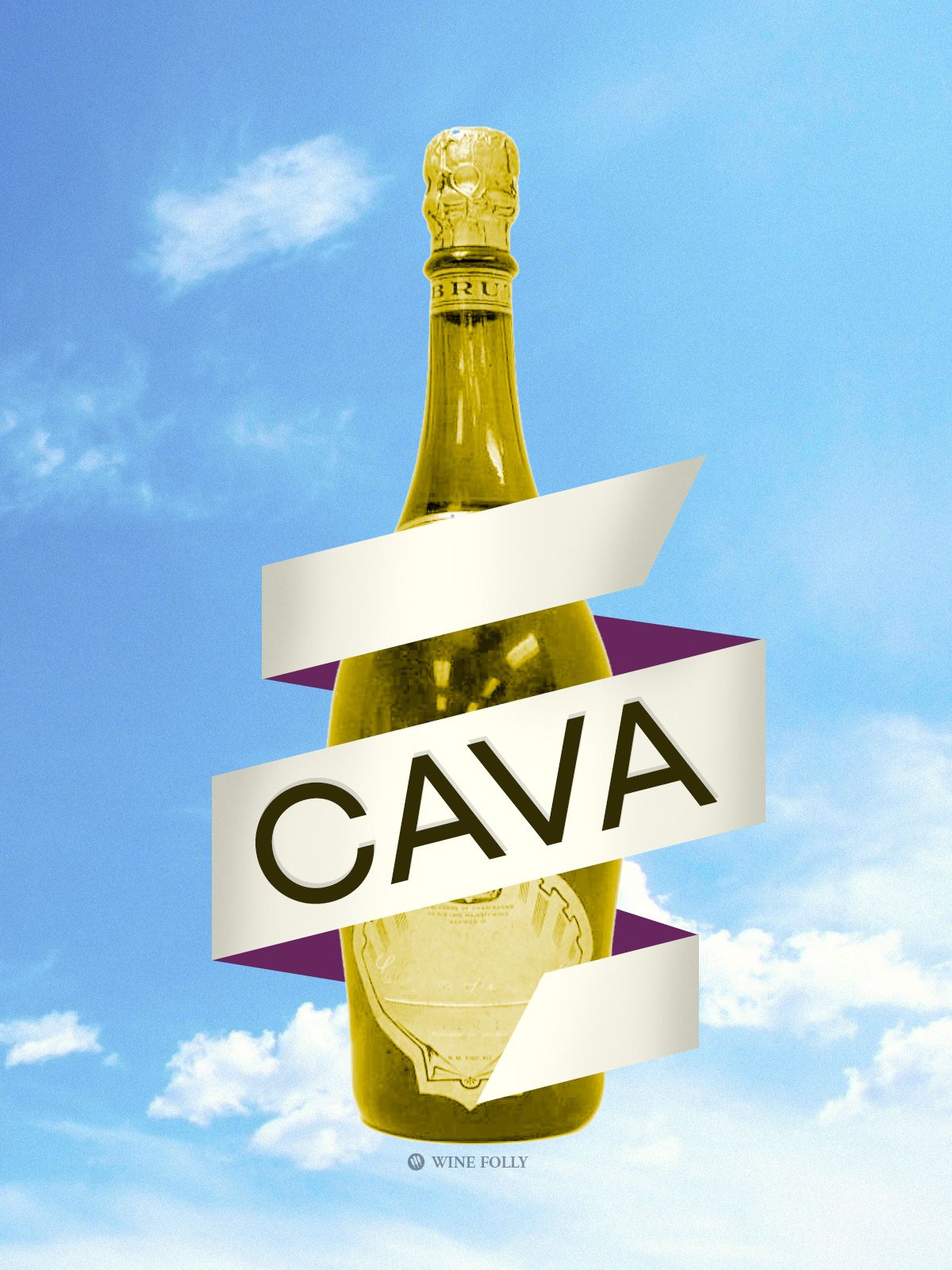 „Brut Cava“ iliustracija „Wine Folly“