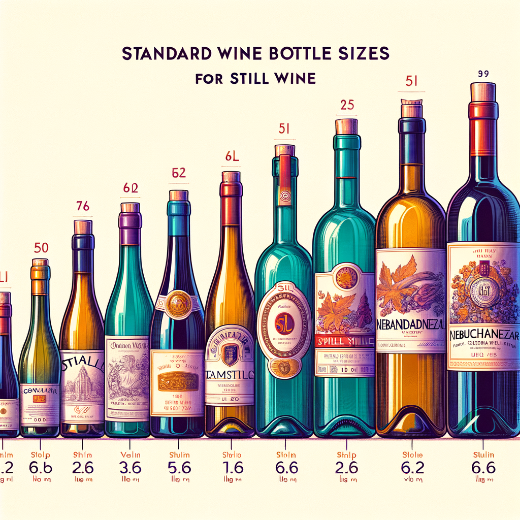 Стандартни размери на бутилки за вино за неподвижно вино