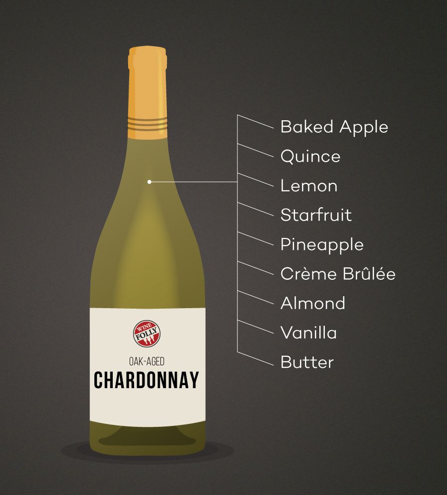 Hương vị rượu vang Chardonnay gỗ sồi lâu năm
