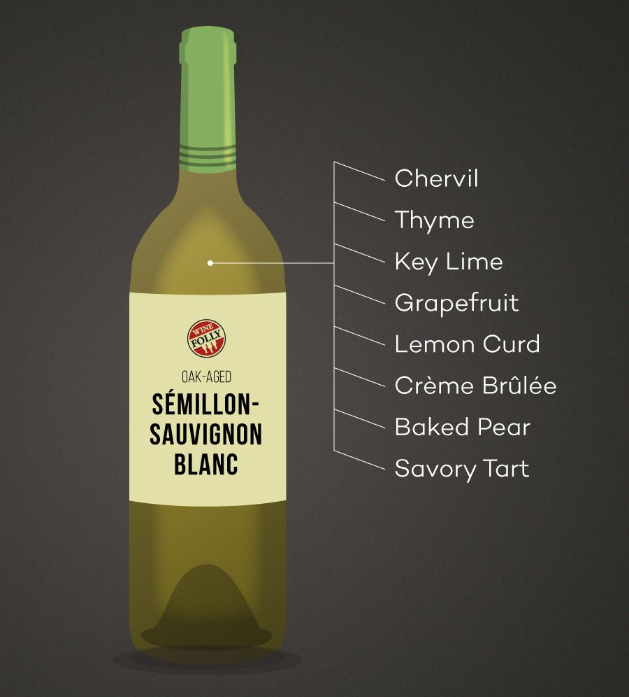 Mga Tala ng Pagtanda ng Oak Aged Semillon Sauvignon Blanc