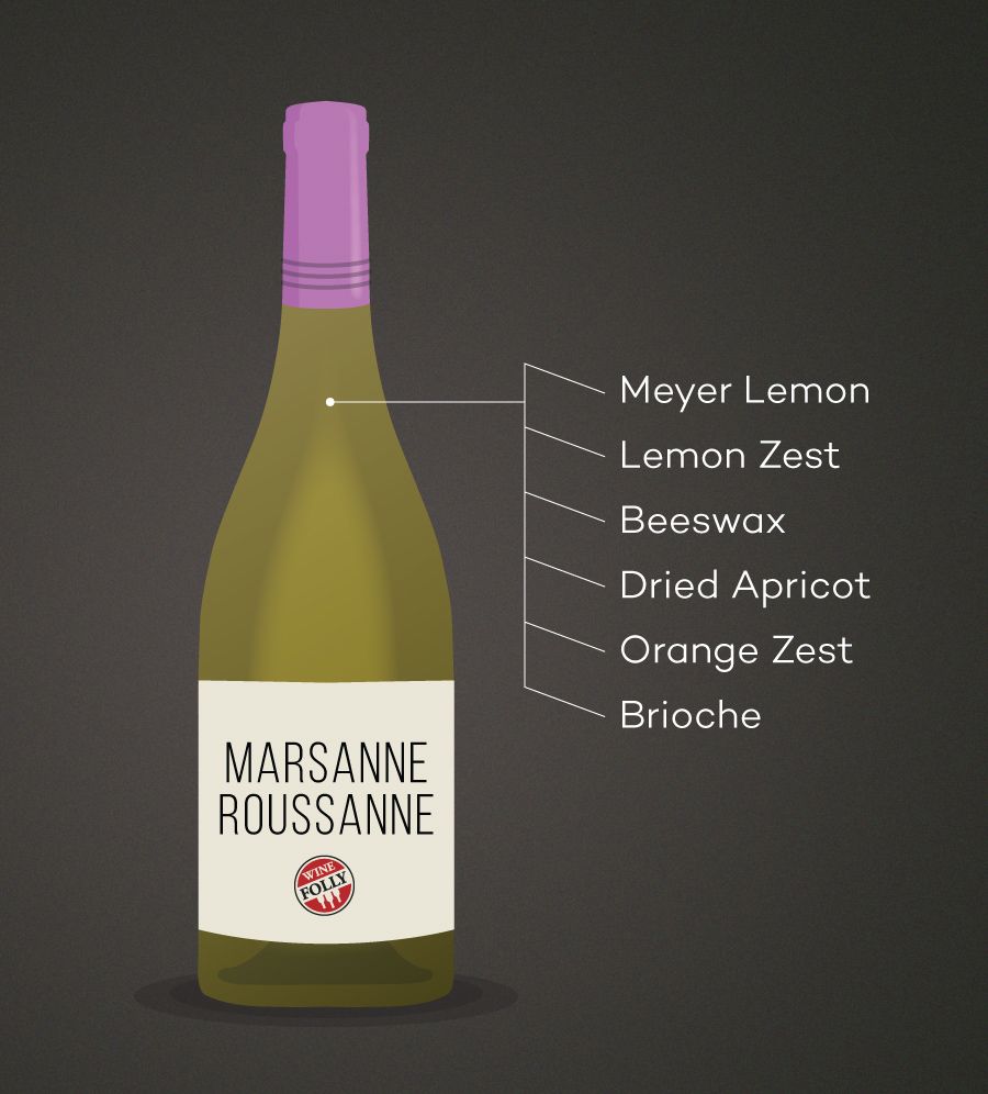 Ghi chú nếm thử rượu vang Marsanne Roussanne
