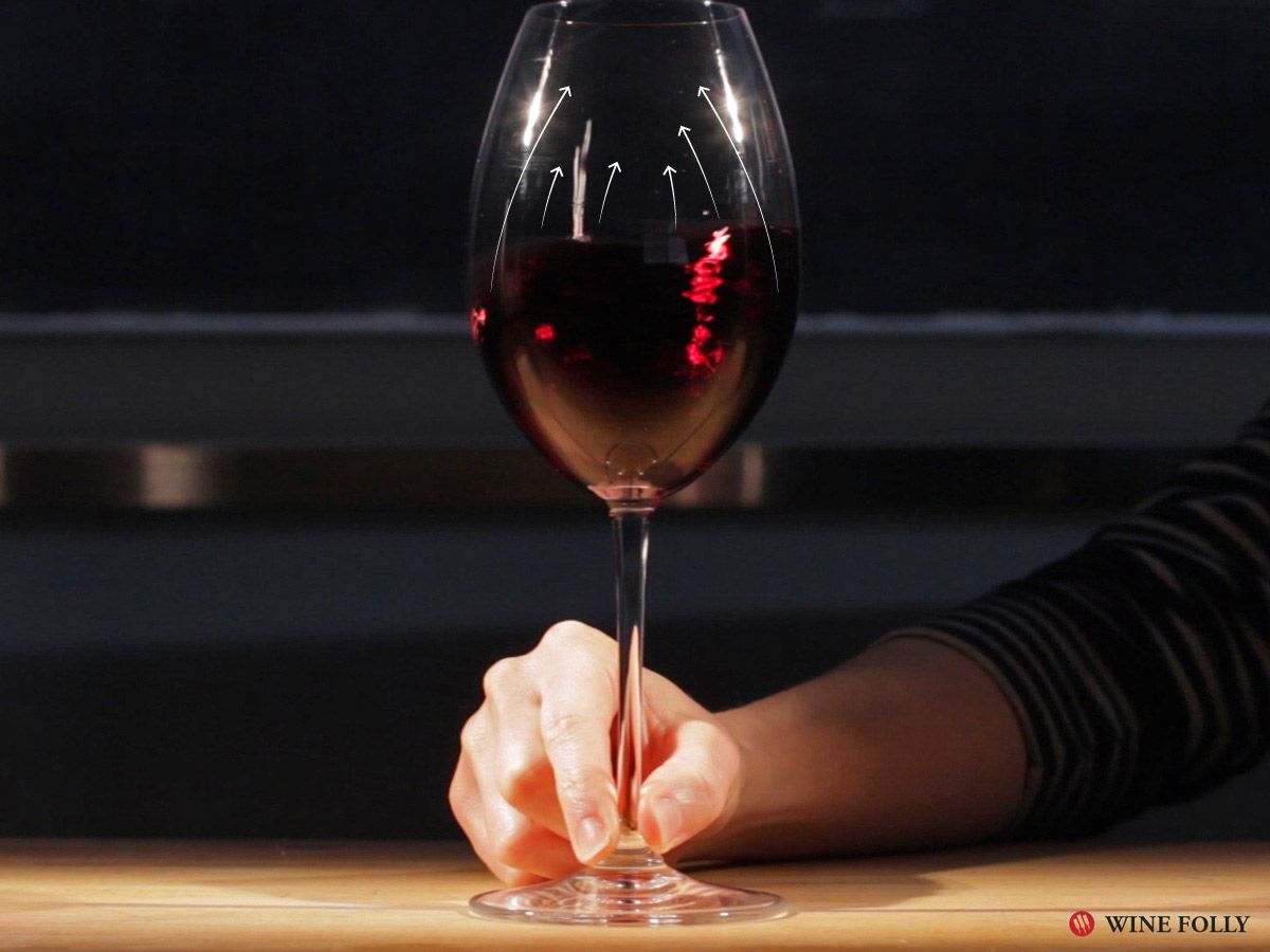 Pourquoi fait-on tourbillonner du vin? Réponse sur Wine Folly