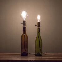Idéias para lâmpadas para garrafas de vinho