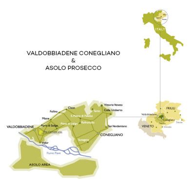 Vinárska oblasť Prosecco a Valdobbiadene