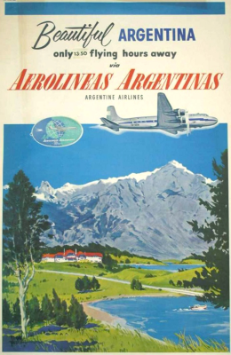 Argentinos senovinių kelionių plakatas