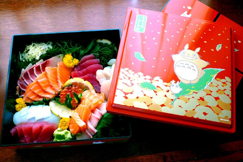 Chotda „Totoro Bento“ dėžutė su „Sashimi“