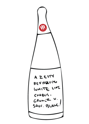 ilustrasi anggur putih terang