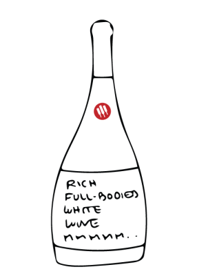 ilustrasi kaya-penuh-putih-anggur-putih
