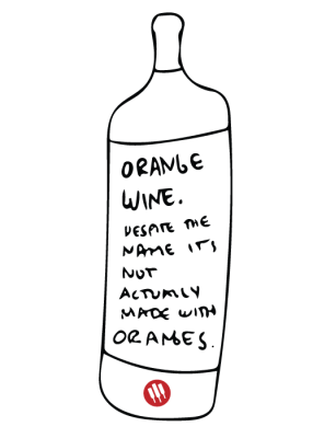 portocaliu-vin-ilustrație
