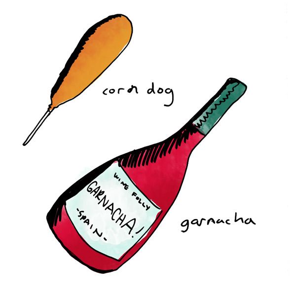 vin de corndog et garnacha