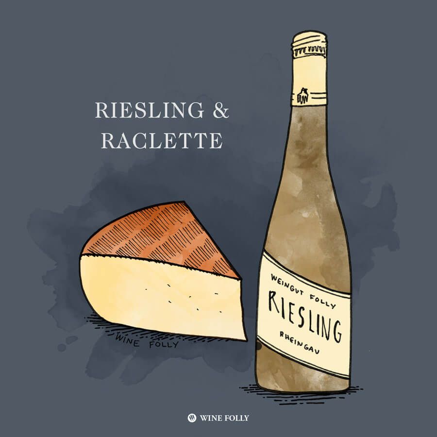 Riesling-raclette-cheese-pairing-winefolly-illustration