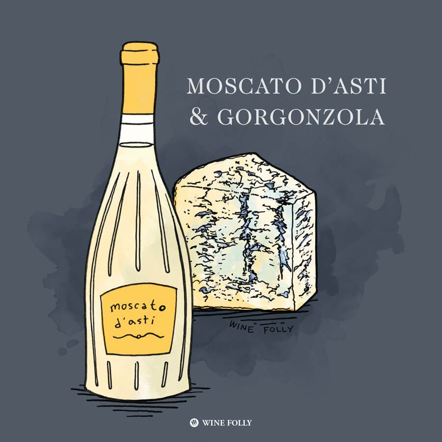 muscat-gorgonzola-sūrio poravimas