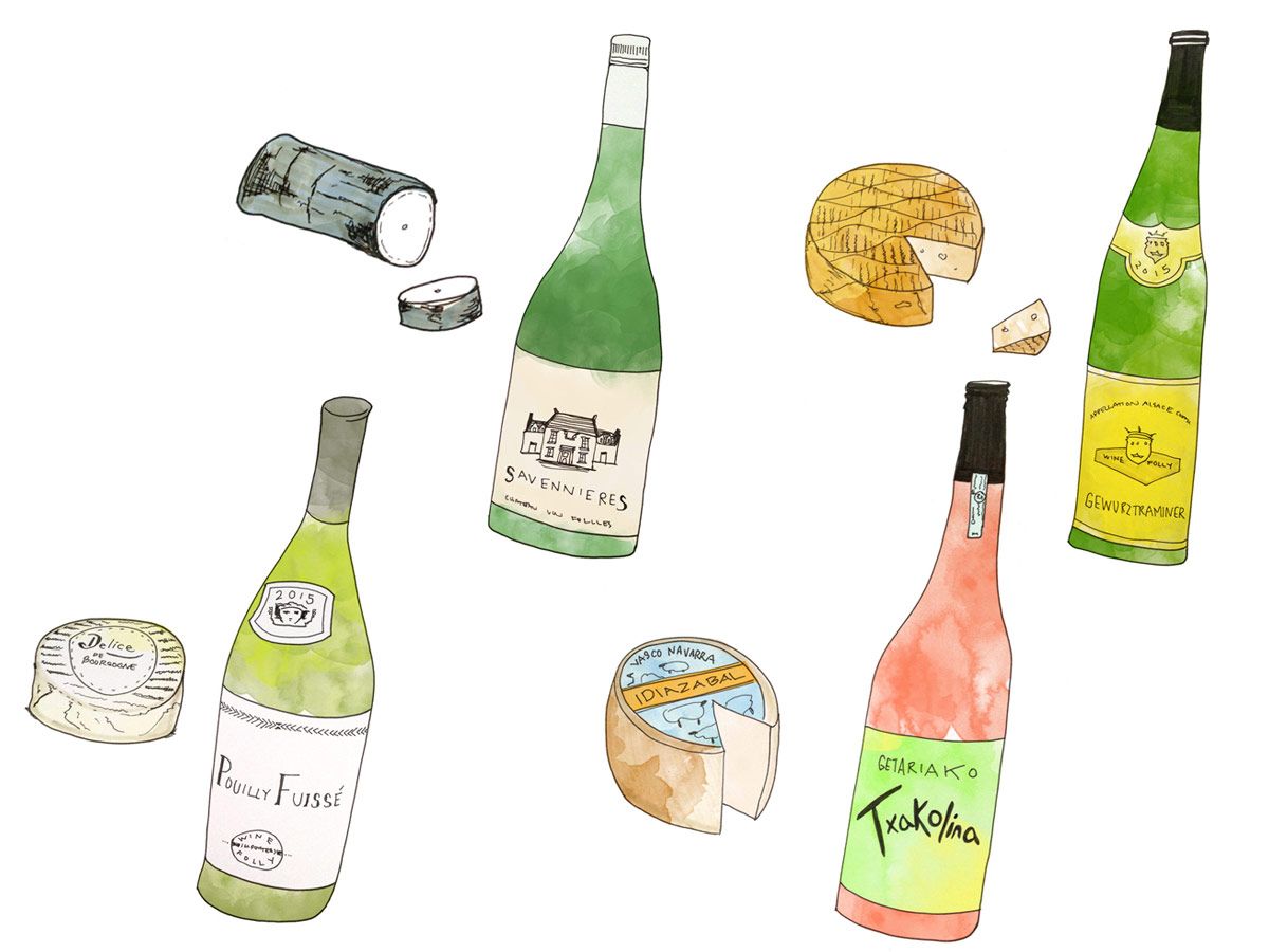 klasikinės vyno ir sūrio poros