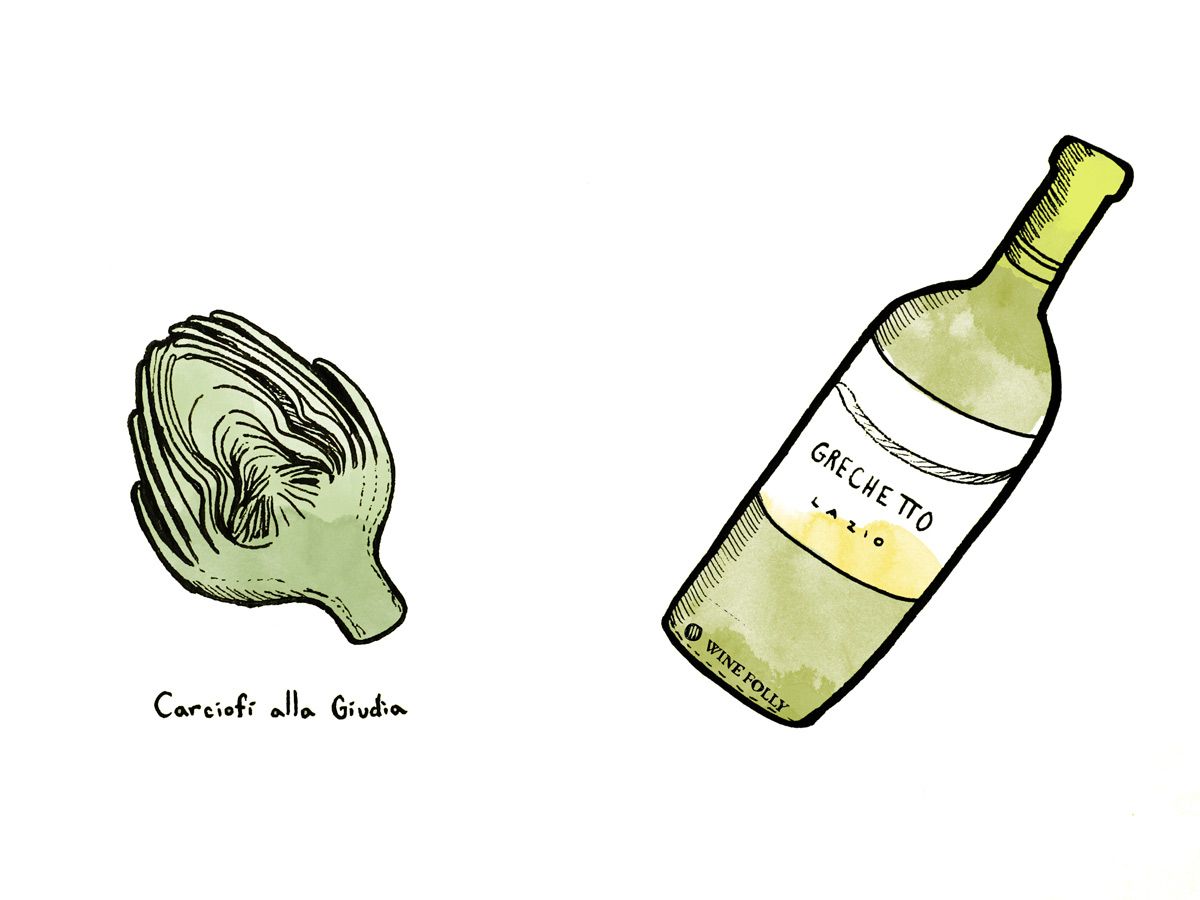 артишок-вино-сдвояване-гречето-илюстрация