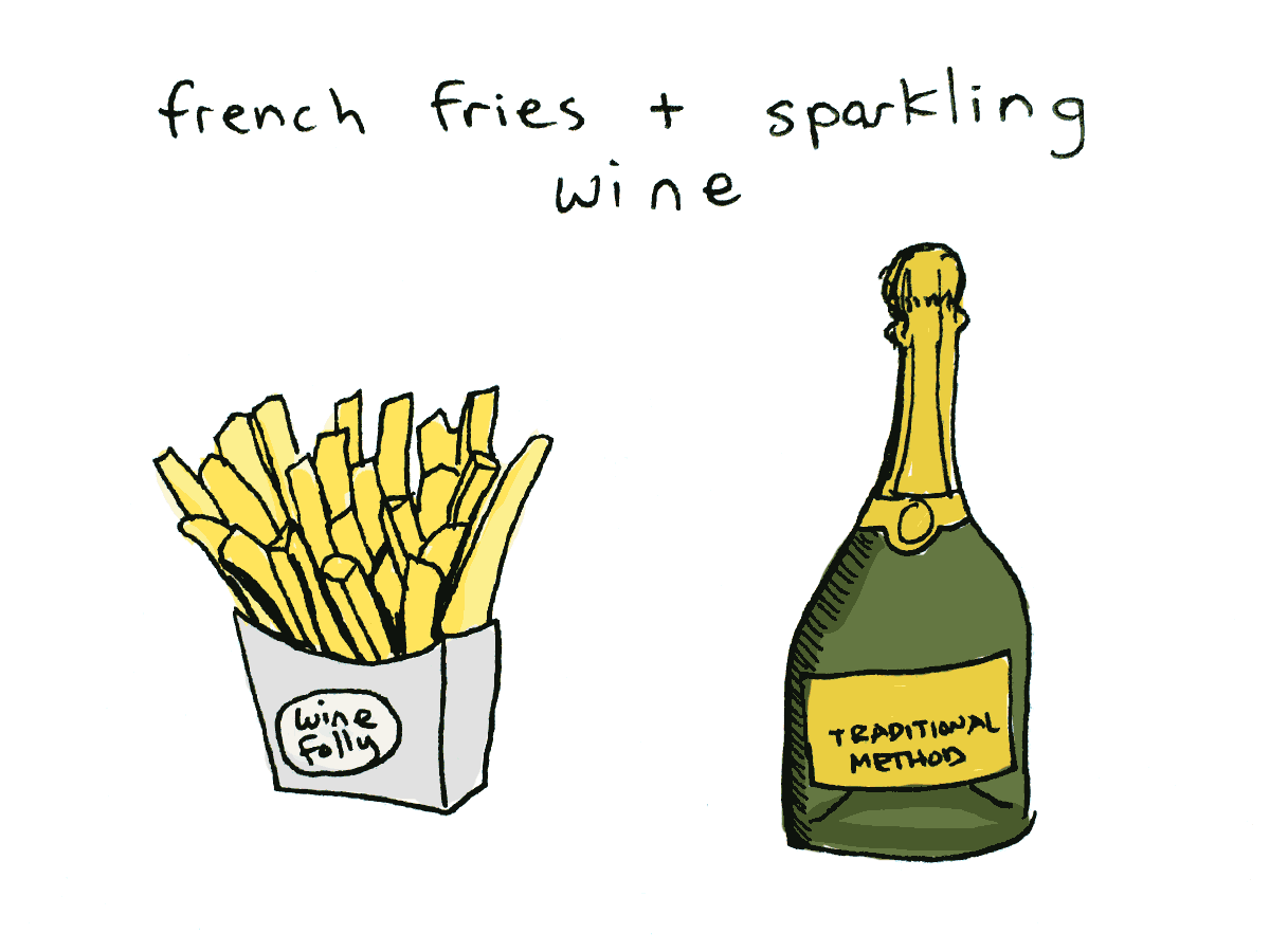 Accompagner le vin avec des frites