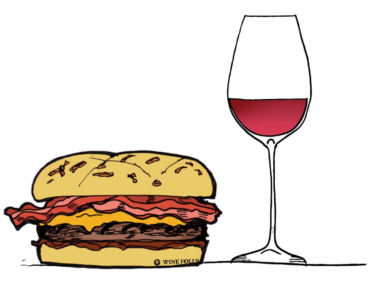 бекон-бургер-вино-сдвояване-winefolly