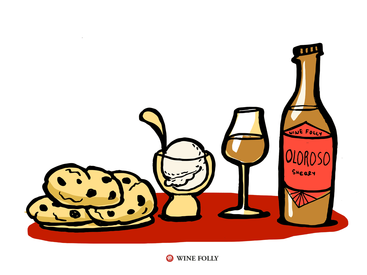 Chocoloate Chip Cookies với rượu vang Oloroso Sherry kết hợp